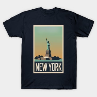 A Vintage Travel Art of New York - US T-Shirt